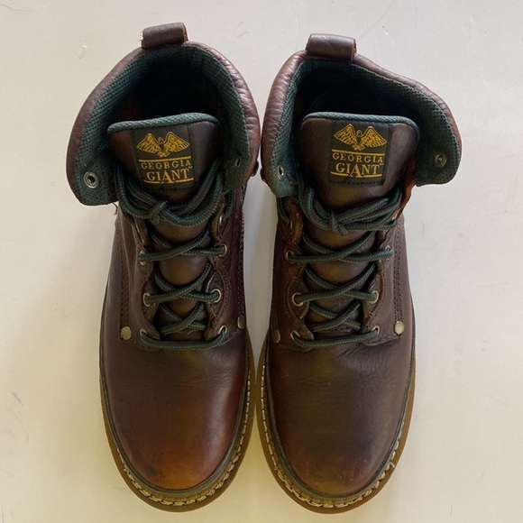 Georgia Giant Brown Leather Boots G6274 Size 8